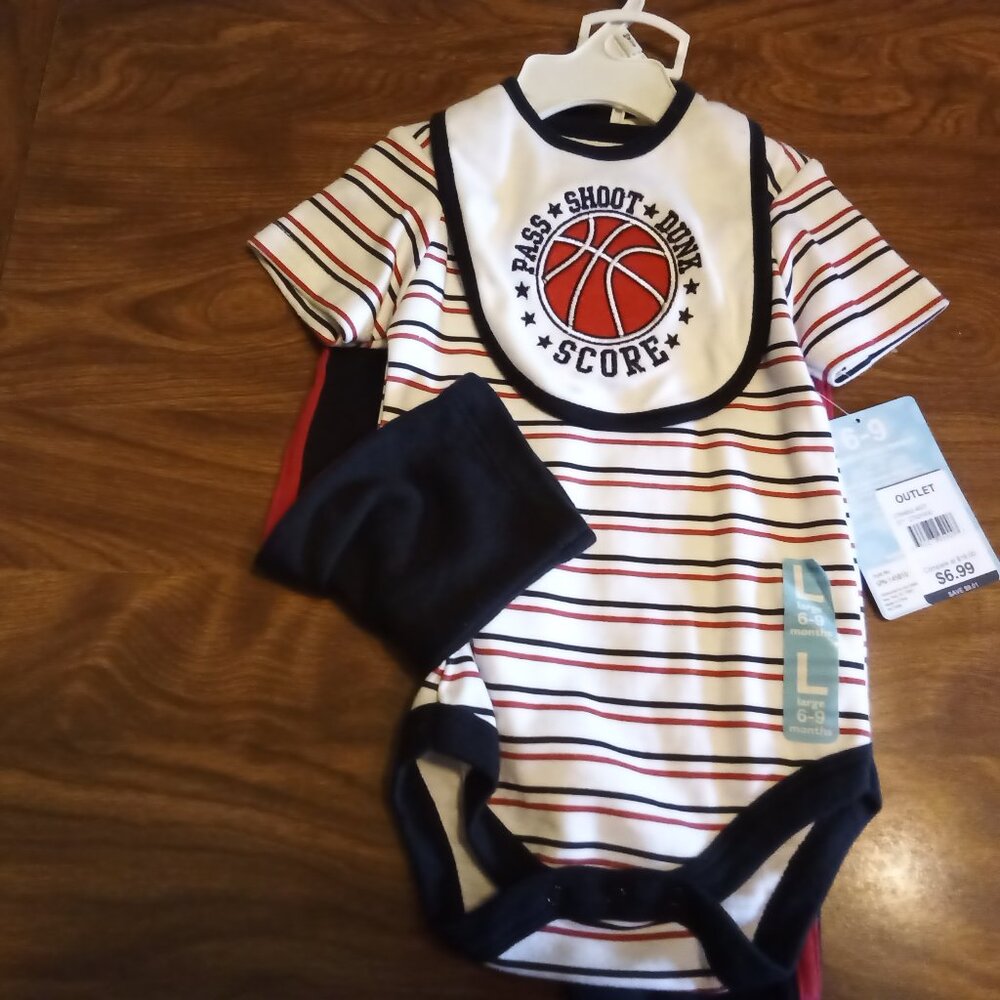 🏀NWT🏀 3 Piece Infant Basketball Pant Set (6-9 Months)